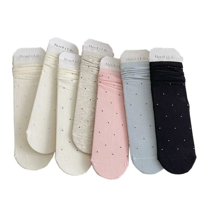 Wholesale Socks, lace, polka dots, boneless pile socks, breathable mid tube socks