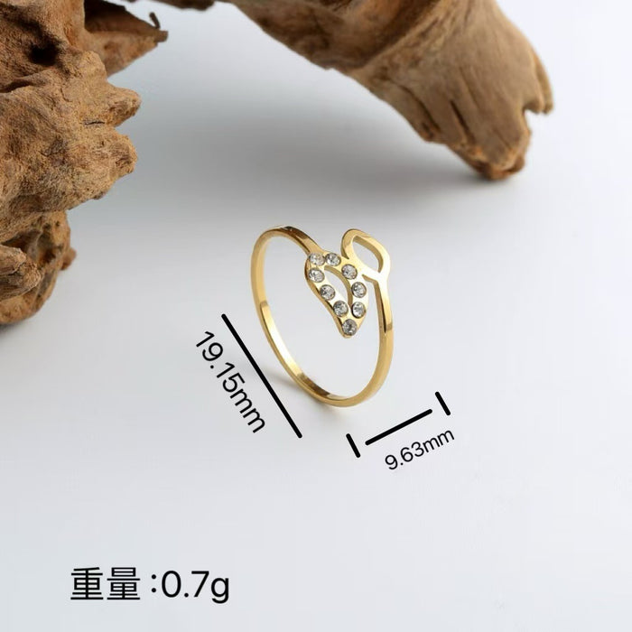 Wholesale ring jewelry titanium steel ring color retention gold plating women's ring