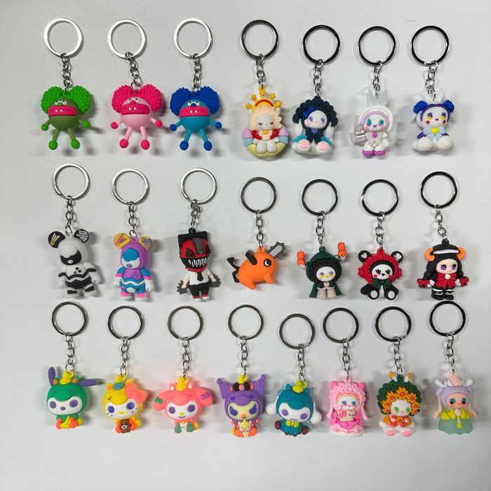 Wholesale Cartoon keychain pendant, doll, PVC backpack, cute little gift, key pendant