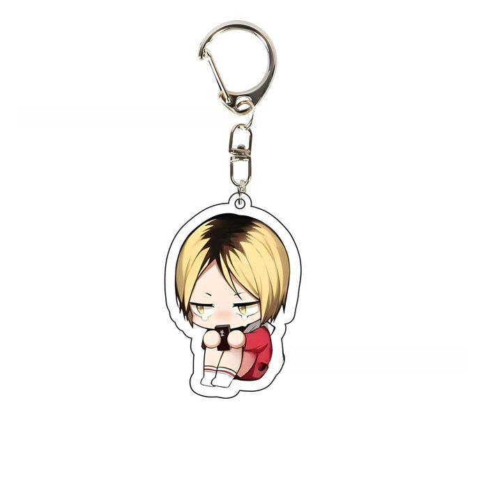 Wholesale schoolbag pain bag anime ornaments acrylic keychain pendant