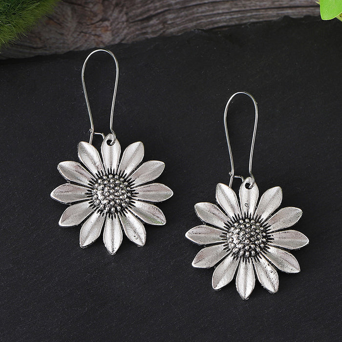 Wholesale Bohemian Vintage 3D Sunflower Earrings JDC-ES-Jings005