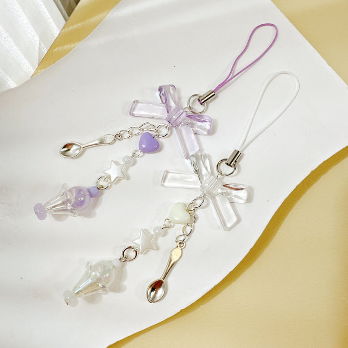 Wholesale Bow Keychain Mobile Phone Pendant Chain Backpack Decorative Pendant