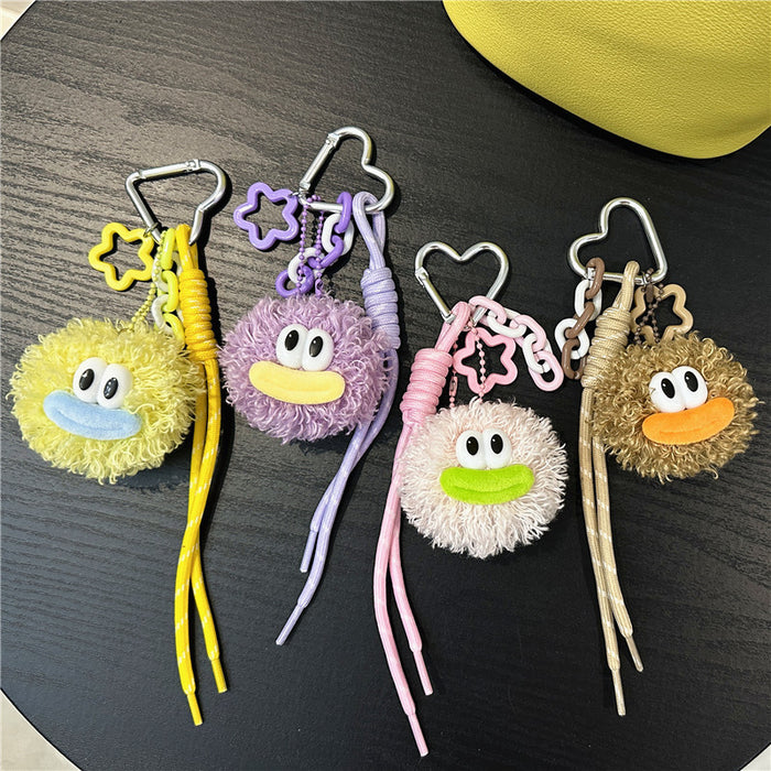 Wholesale Cute cartoon plush toy pendant, keychain, backpack, woven rope