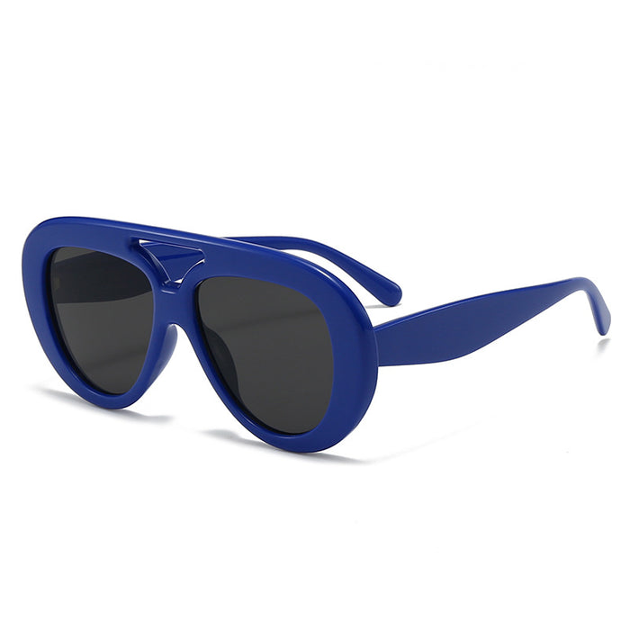 Wholesale Fashion Sunglasses Double Beam Large Frame UV resistant Sunscreen Sunglasses