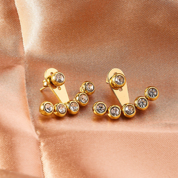 Wholesale Small titanium steel niche and versatile earrings