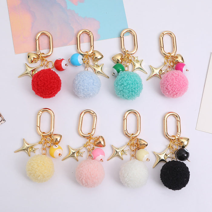 Wholesale Cute Small Billiard Beads Love Ball Keychain Pendant Bag Accessories