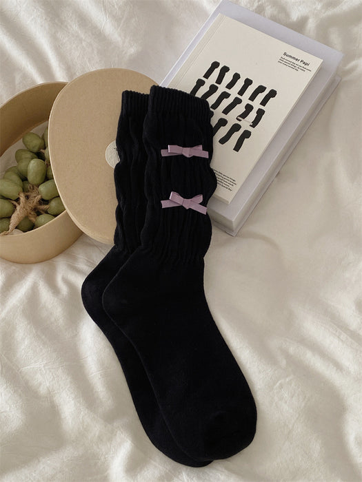 Wholesale Bow socks, mid length socks, long socks, pile socks