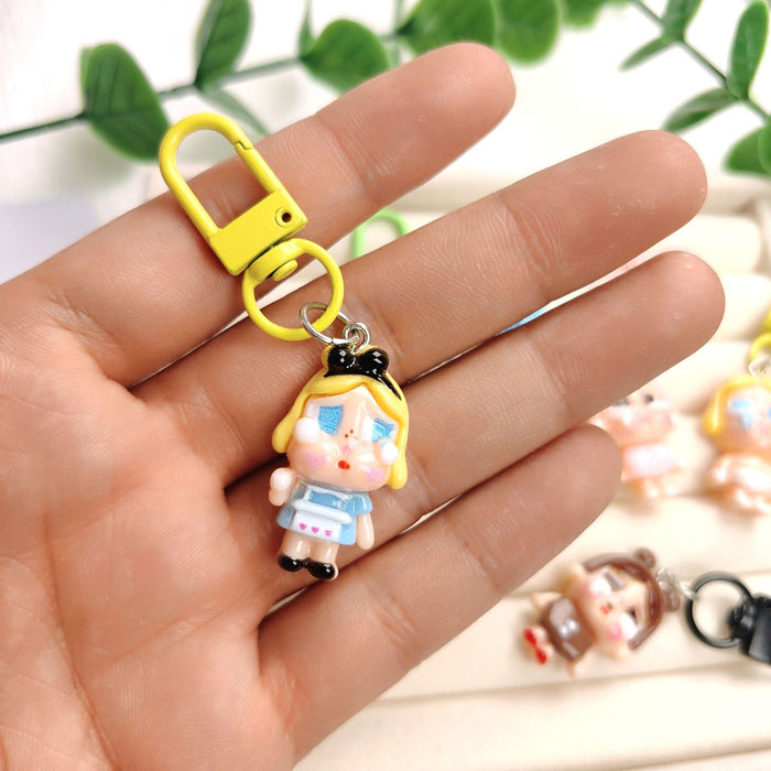 Wholesale Cute Crying Baby Girl Healing Keychain Mobile Phone Pendant Girl Soft Cute Ins Backpack Jewelry Best Friend Couple Gift