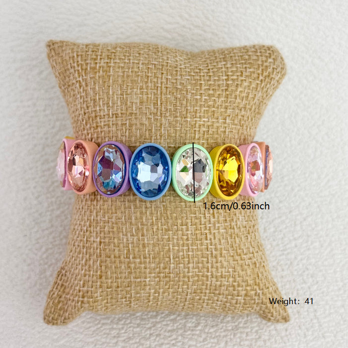 Wholesale Mocha Colored Glass Heart Bracelet