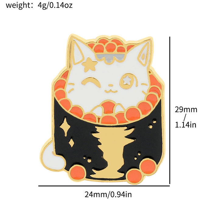 Wholesale Cute cartoon funny personality kitten brooch cat metal badge clothes bag accessories