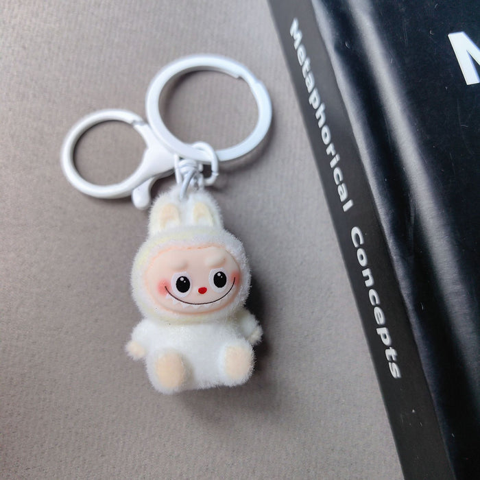 Wholesale Flocked Mini Plush Doll Keychain Vinyl Cute Baby Walking Bag Mobile Phone Pendant Cute Pendant