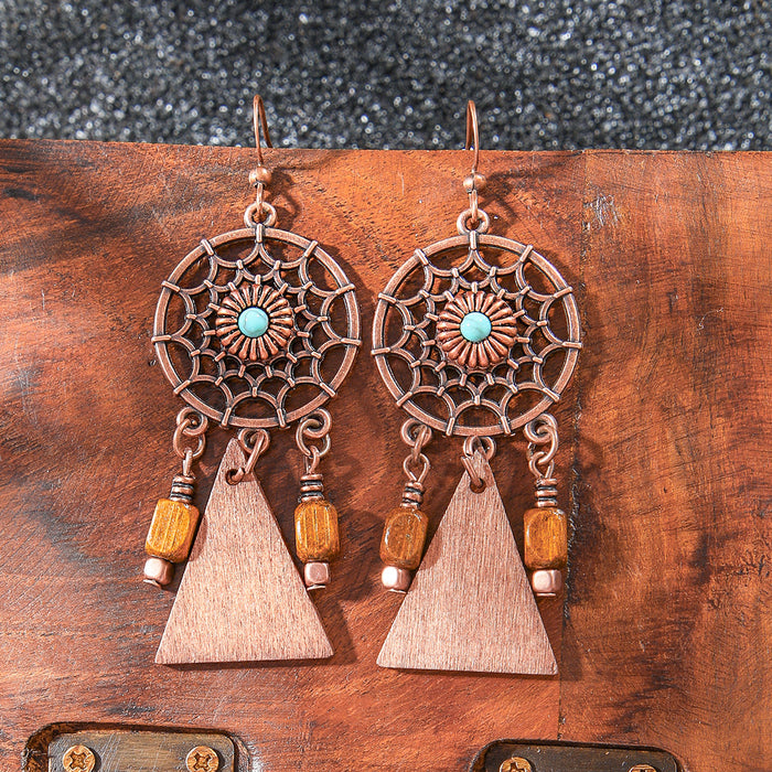 Wholesale 2pcs Vintage Bohemian Hand-made Tassel Earrings