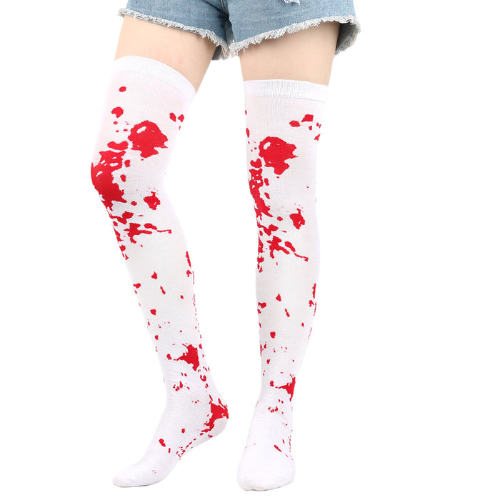 Wholesale Halloween Bleeding Bat COS Masquerade Skull Blood Stockings JDC-SK-XQ036