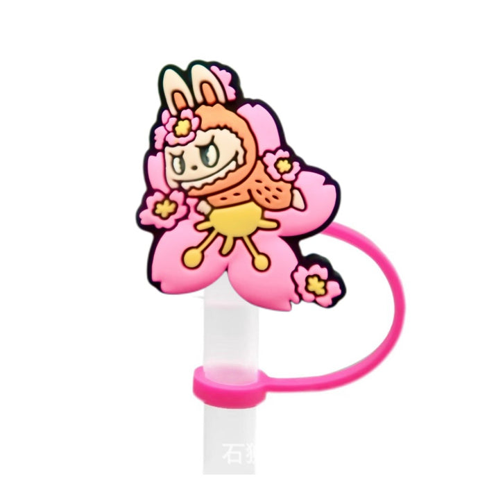 Wholesale 10pcs silicone suction pipe large diameter cartoon cute dust plug