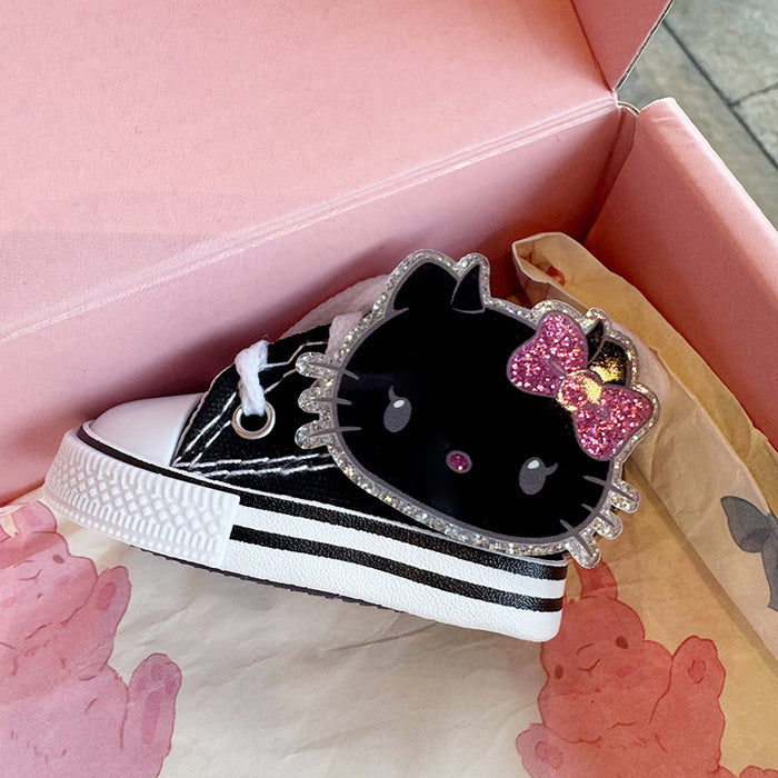 Wholesale Cat Cartoon sneaker Canvas Shoes Key Ring Keychain Pendant Shoes Pendant Bag Hanging