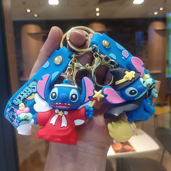 Wholesale Cartoon keychain figurine costume pendant student backpack keychain claw machine small gift