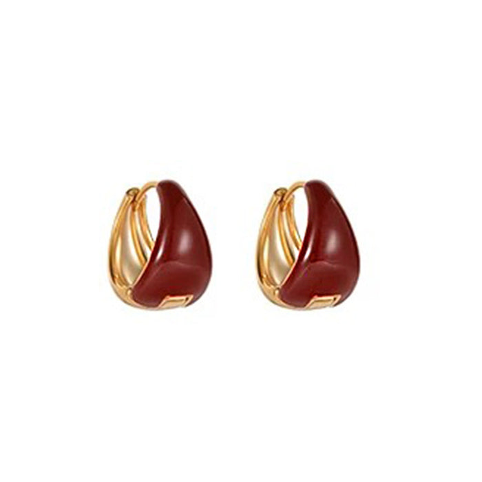 Wholesale Red Ear Buckle Explosions Autumn and Winter Red Earrings New Year wine red Earrings