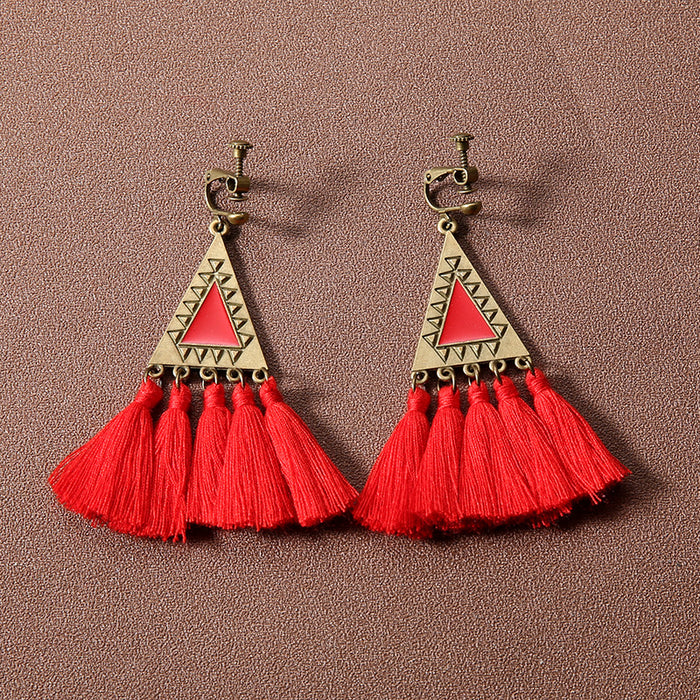 Wholesale Alloy Bohemian Retro Ethnic Style Su Long Earrings JDC-ES-Gumi003