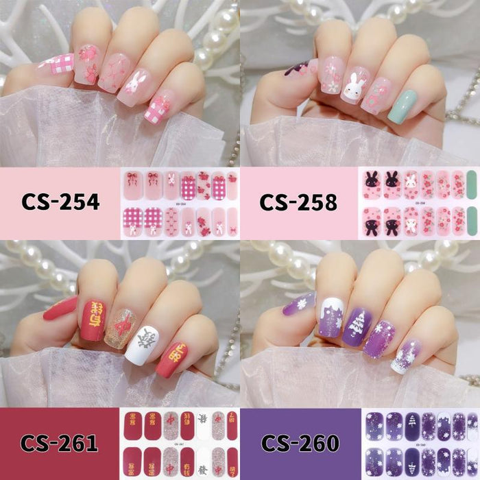 Wholesale No-bake Gel Waterproof Long-lasting 3D Nail Stickers JDC-NS-ARS006