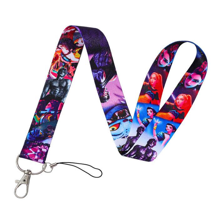 Wholesale Cartoon mobile phone lanyard keychain