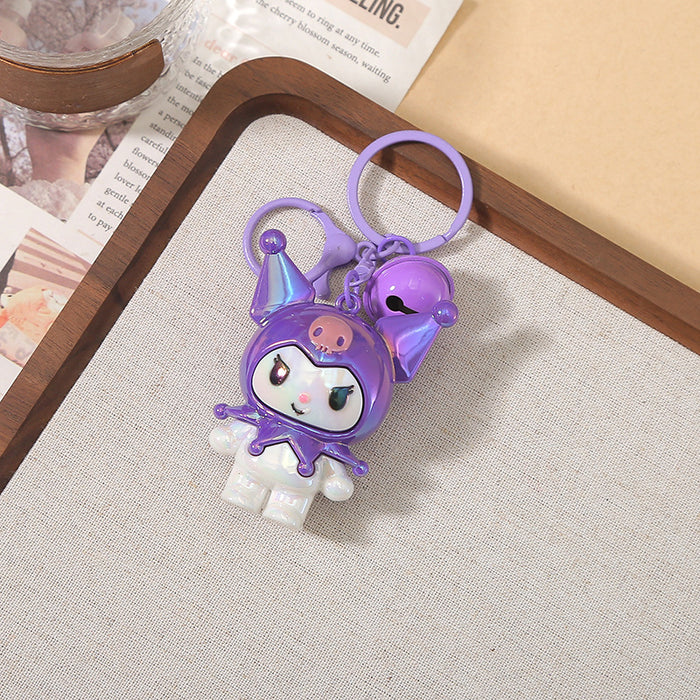 Wholesale Creative and Cute Electroplated Doll Keychain Pendant Cartoon Soft Rubber Keychain Small Gift Pendant