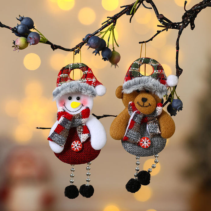 Wholesale Christmas Decoration Products Small Pendant for the Elderly Christmas Tree Accessories Fabric Small Pendant Gifts