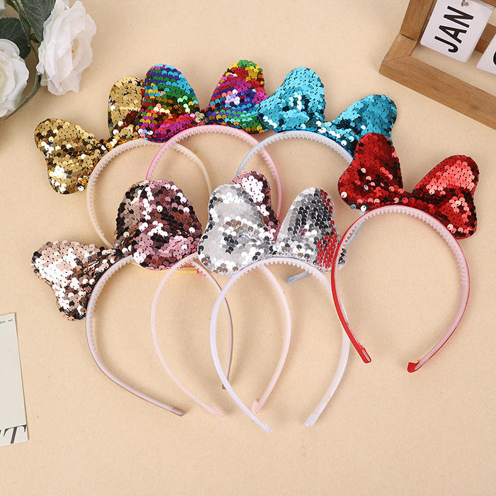 Wholesale children's bow sequins headband cartoon headband