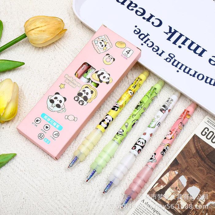 Wholesale 4pcs Erasable pen,  gel pen,  side-press brush pen,  cute cartoon,  student essential pen