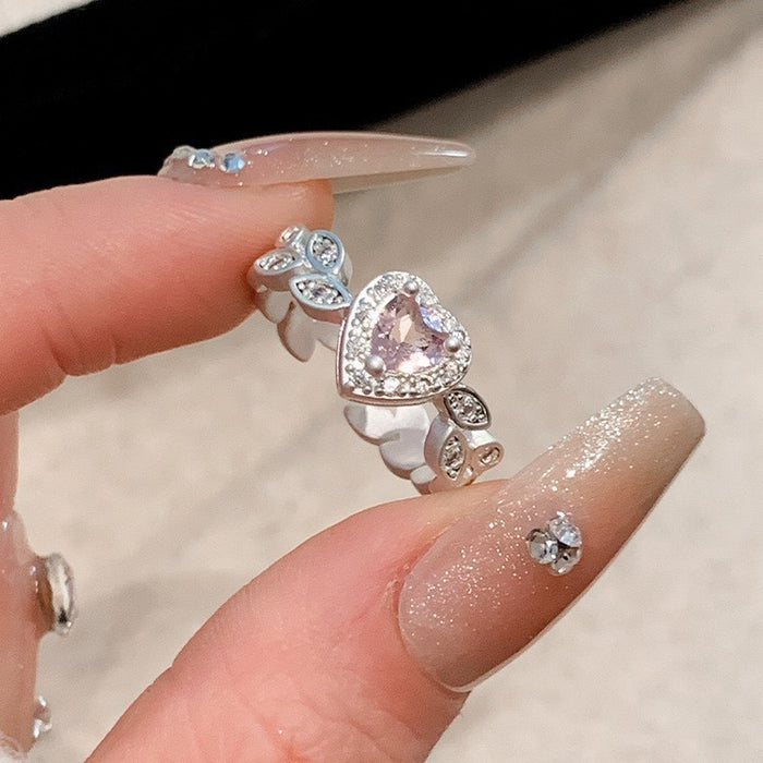 Wholesale Love studded diamond ring, high-end, niche, personalized, stylish ring