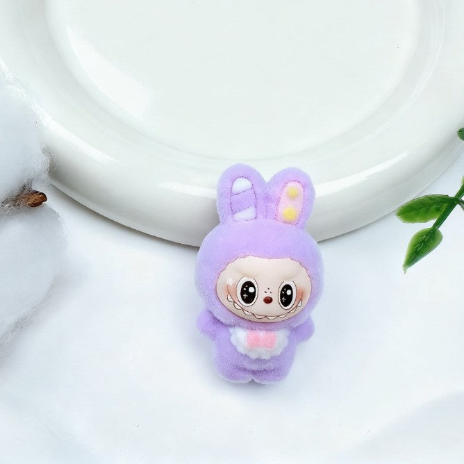 Wholesale flocked apron,  cute bunny accessories  keychain