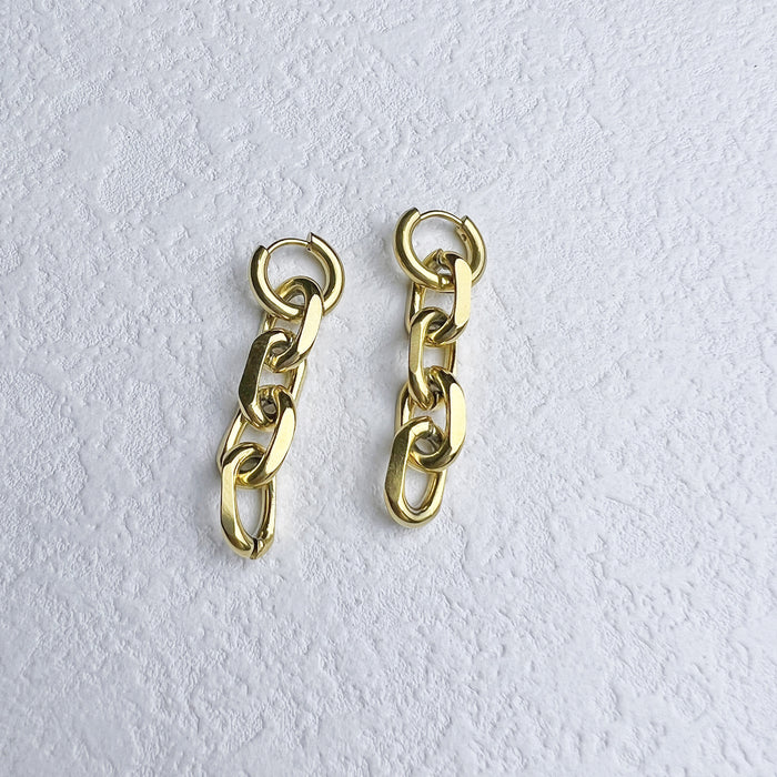 Wholesale Accessories: stainless steel jewelry,  simple thick chain,  titanium steel necklace,  bracelet,  earrings,  jewelry set