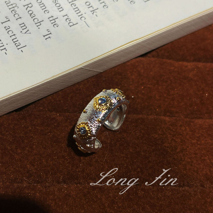 Wholesale Cross Flower Ring Diamond Four-Leaf Clover Ring