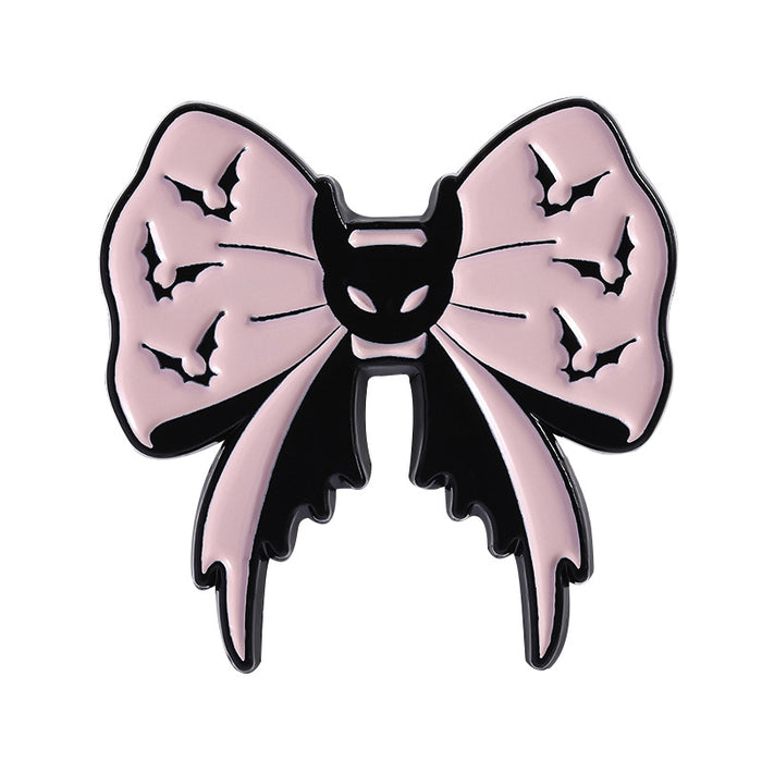 Wholesale Punk Dark Style Bow Brooch Zinc Alloy Lapel Pin Badge JK Skirt Decorative Gift