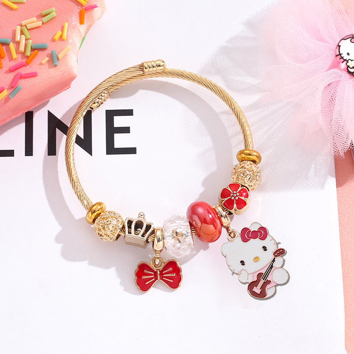 Wholesale Stainless Steel Cartoon Beaded Bracelet Stylish Jewelry Accessory MOQ≥2