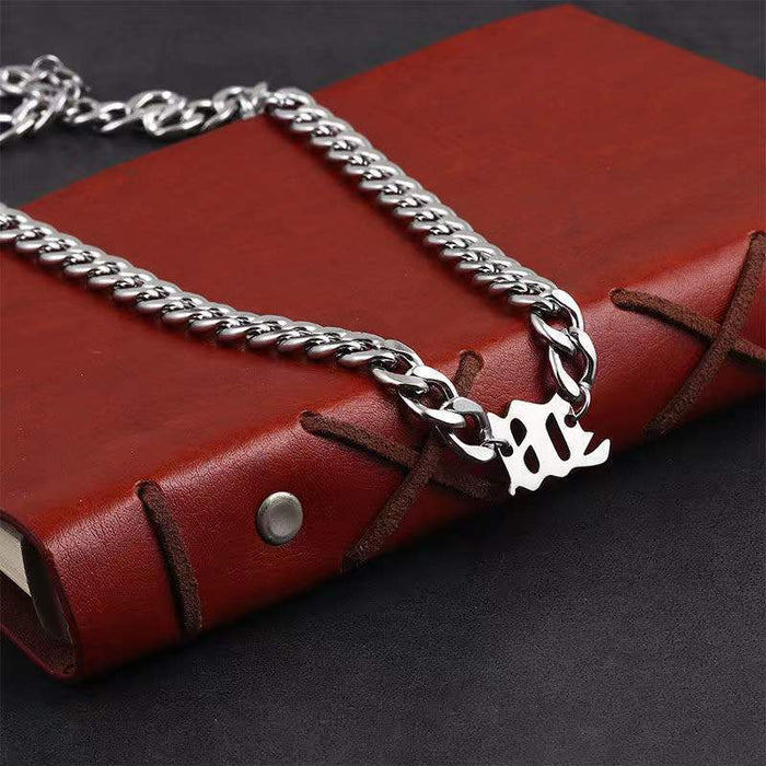 Wholesale Titanium Steel Cuban Men's Thick Necklace JDC-NE-DanY010