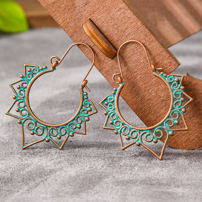 Wholesale Ethnic Vintage Heart Earring Set - Zinc Alloy Jewelry Accessory for Party Wear MOQ≥2