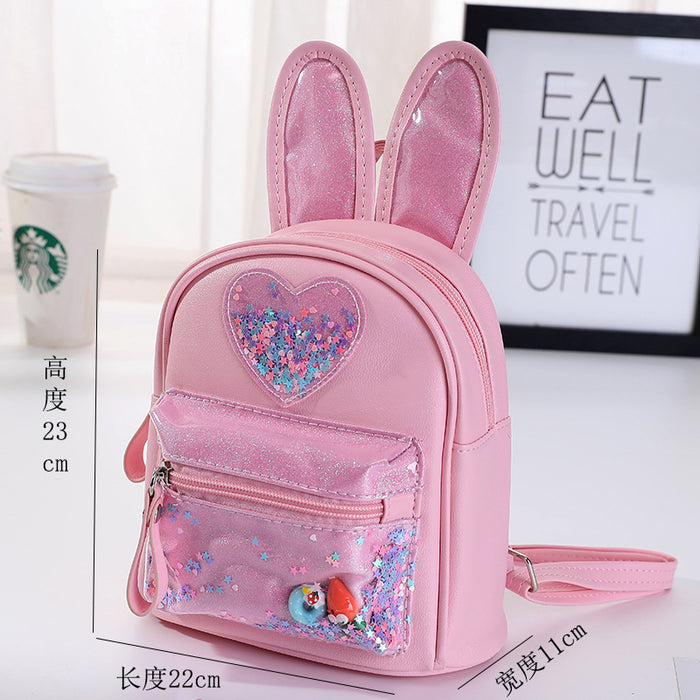 Wholesale New Children' s Backpack Fashion Sequined Cute Rabbit Mini Backpack Casual Outing Kindergarten School Bag