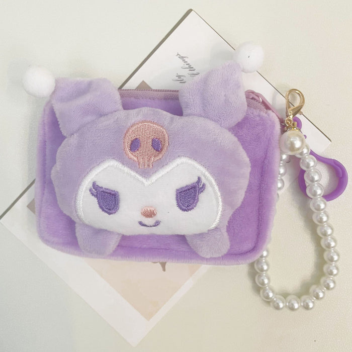 Wholesale coin purse cartoon cute doll square small wallet coin headset storage bag