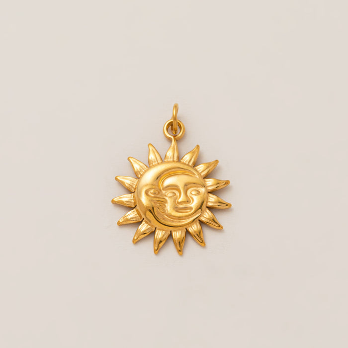 Wholesale Stainless Steel Furnace Vacuum Electroplating Jewelry Gold Pendant Beach Style Zircon Keychain Pendant