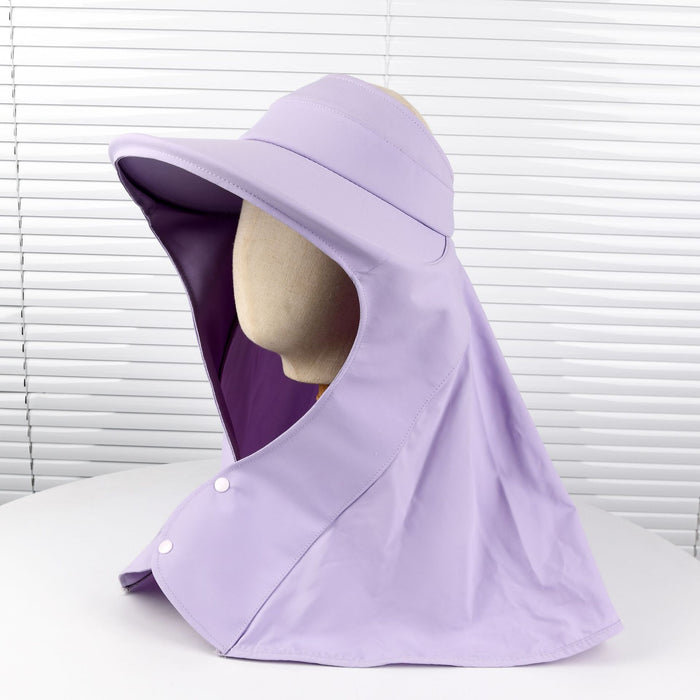 Wholesale Sunscreen shawl cape hat for women, large brimmed sunshade shawl hat, outdoor neck and face protection, versatile fisherman hat