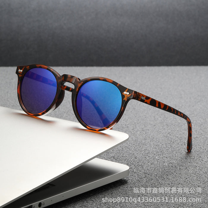 Wholesale Literary retro glasses, round fashionable rice nail sunglasses, polarized sunglasses