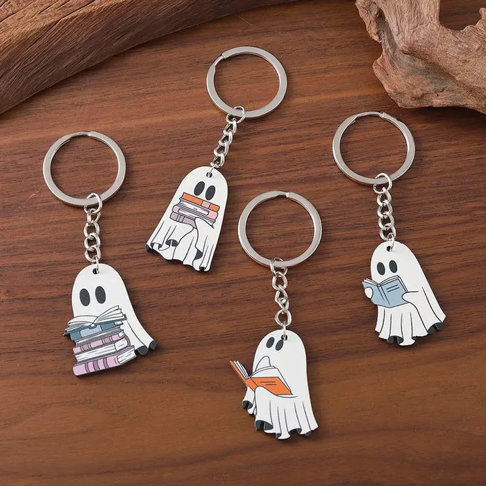 Wholesale  Book Ghost Acrylic Keychain Bag Charm MOQ≥10