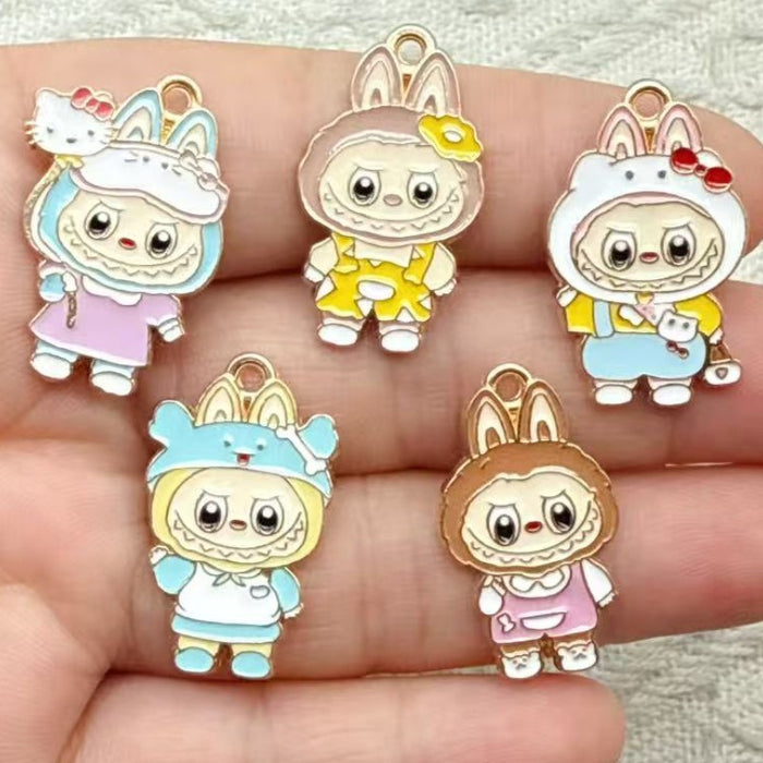 Wholesale 10pcs Anime Alloy Oil Drip DIY Earrings,  Bracelet,  Keychain,  Pendant