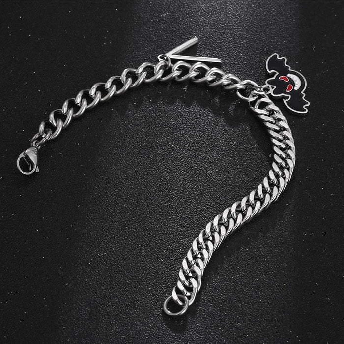 Wholesale IMI  Bracelet Cartoon Bat Funny Jewelry for Boys and Girls Niche Design Trendy Cool Bracelet Titanium Steel YL446