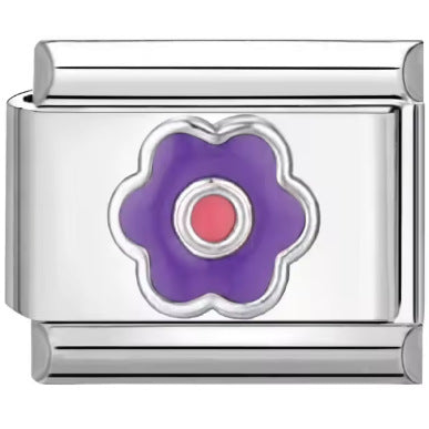 Wholesale Mother' s Day Series Stainless Steel Italian Flower Bracelet DIY Module Combination Jewelry