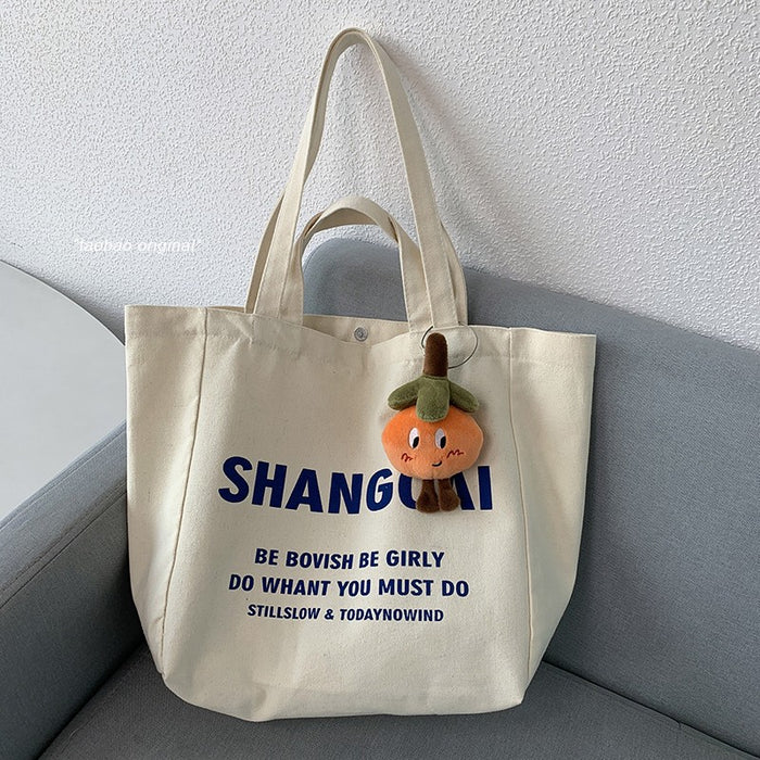 Wholesale Canvas bag, one shoulder, lazy style, artistic simplicity, large capacity backpack