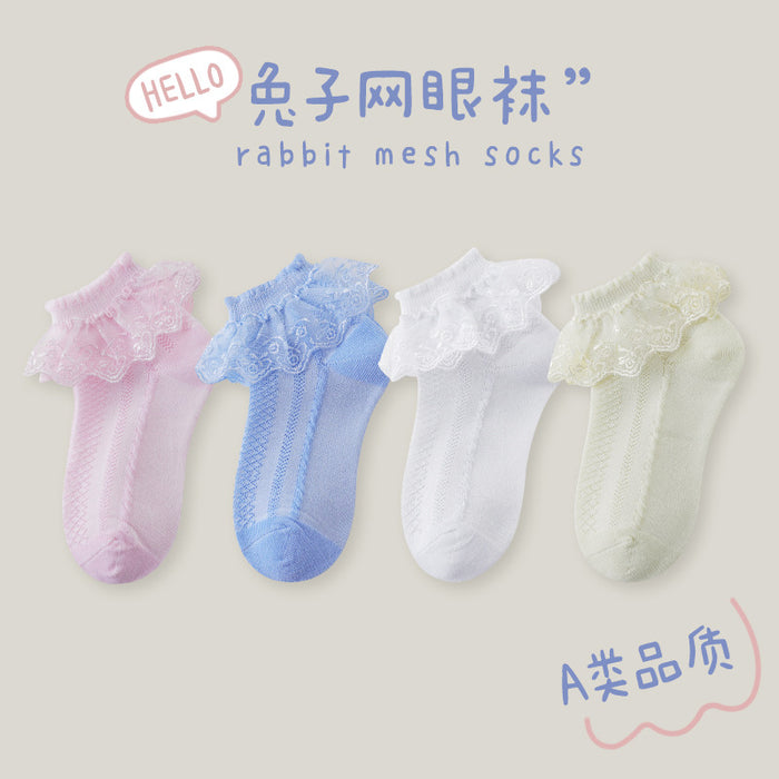 Wholesale Autumn and Winter Children's Princess Socks Lace Socks Combed Cotton Lace Stockings JDC-SK-SL002