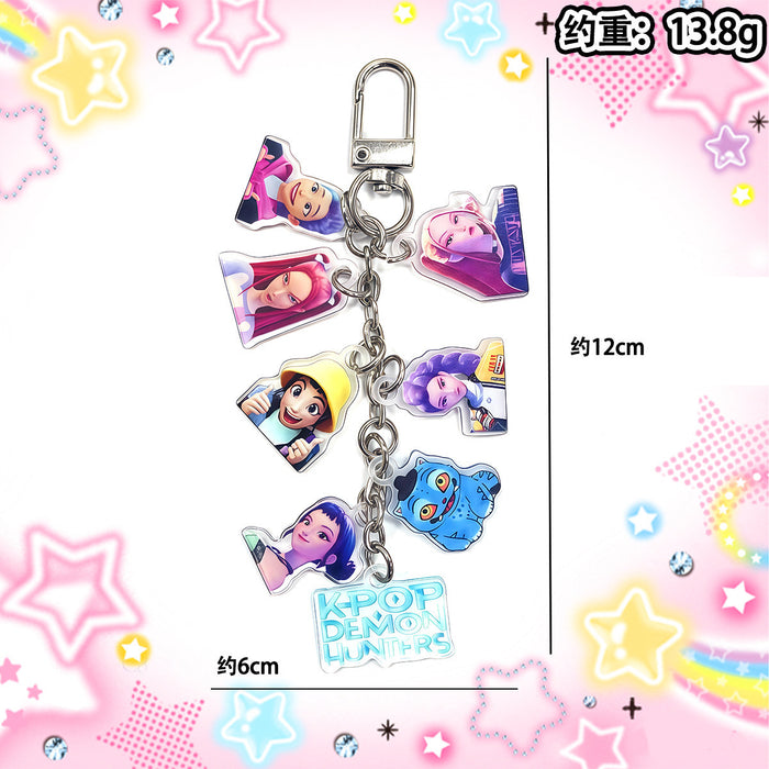 Wholesale 5pcs/ set Kpop Acrylic Keychain Bag Charm