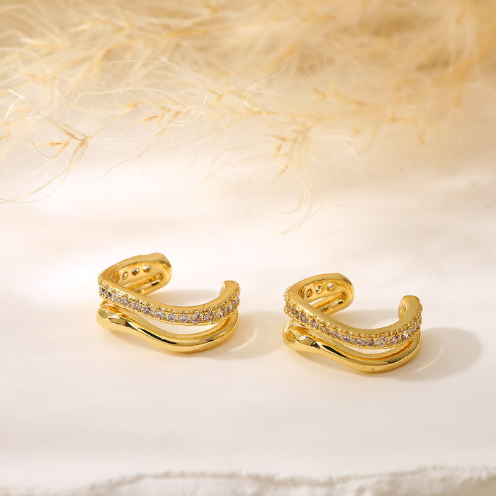 Wholesale Metallic earrings, light luxury, niche, exaggerated geometric earrings, earrings, wholesale