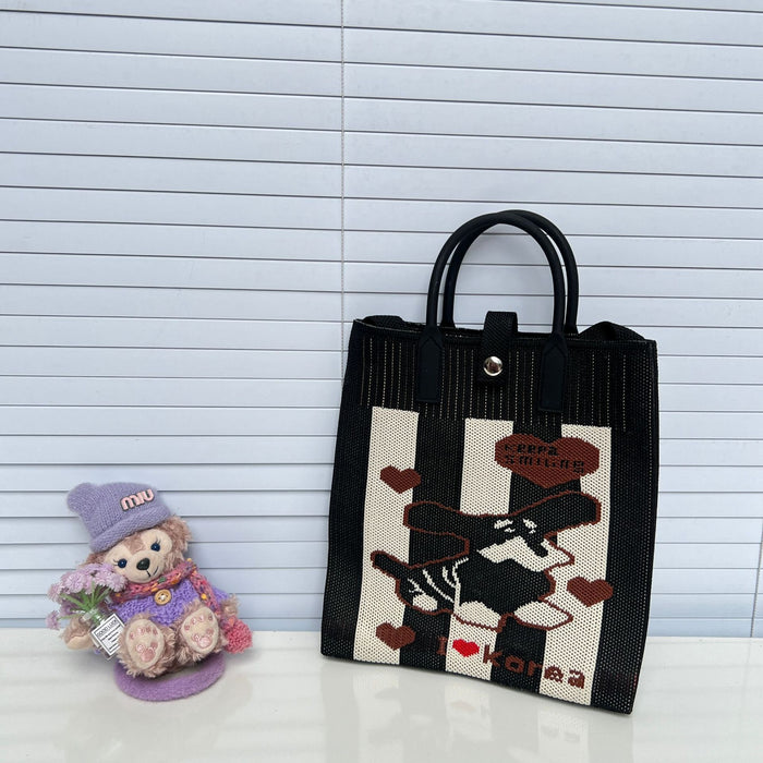 Wholesale Cute cartoon knitted bag,  knitted handbag,  crossbody shoulder bag,  must-have for travel